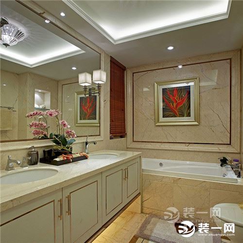 温州深凡装饰公司案例118平米三居室现代简约风格卫浴间装修效果图