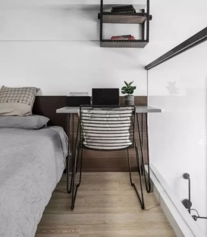 40平小戶型現代工業風格復式單身公寓臥室裝修效果圖