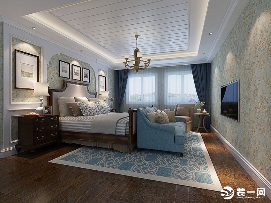 150平地中海风格卧室装修效果图