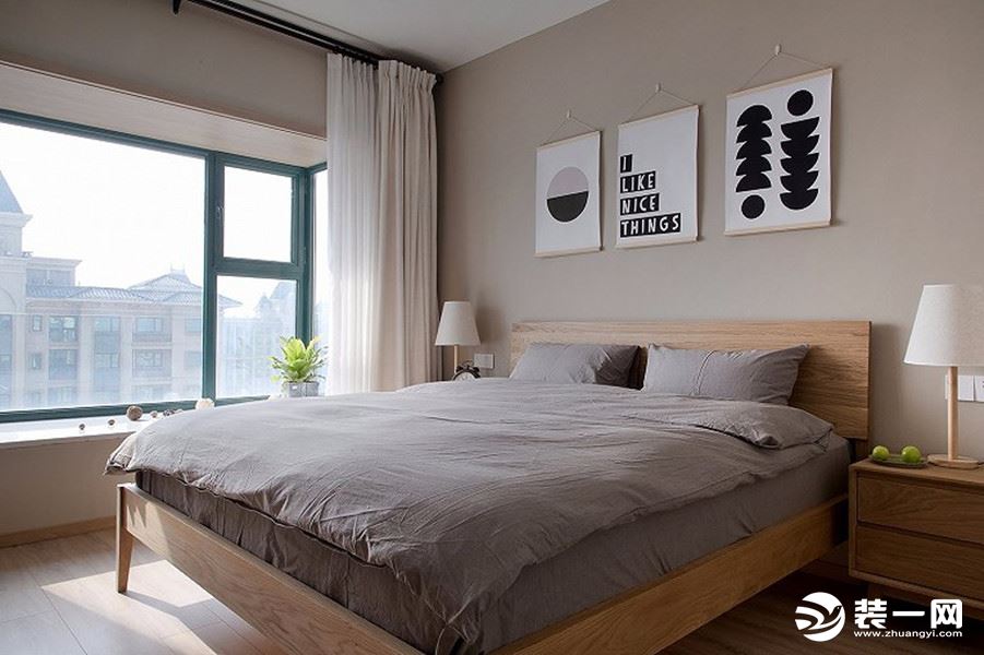 90平米小户型日式风格卧室装修效果图