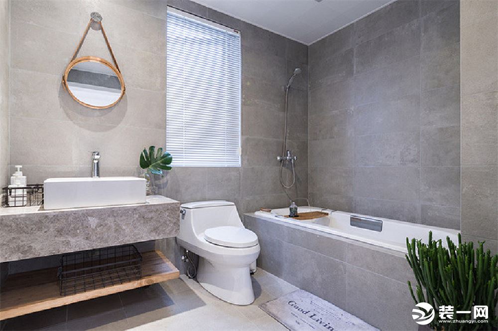 北欧风格80平米小户型复式楼卫生间浴室装修效果图