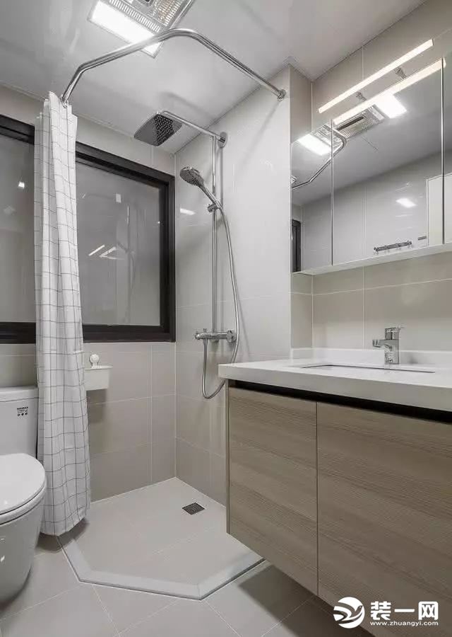 50平小户型单身公寓卫生间装修实景图