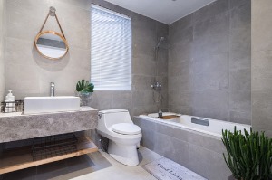 北歐風格80平米小戶型復式樓衛生間浴室裝修效果圖
