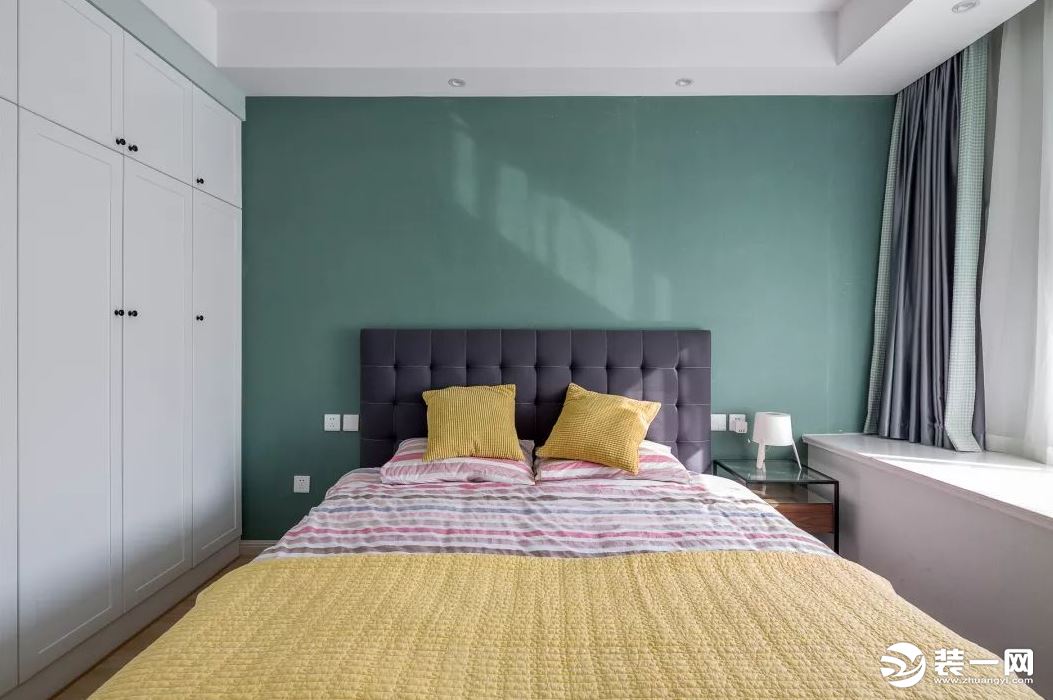 138平米撞色卧室现代北欧风格装修效果图