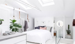 50平米北歐風格復式小公寓臥室裝修效果圖
