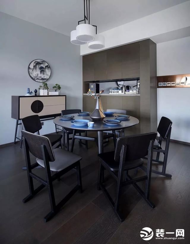 190平米中式风格三居室餐厅装修效果图