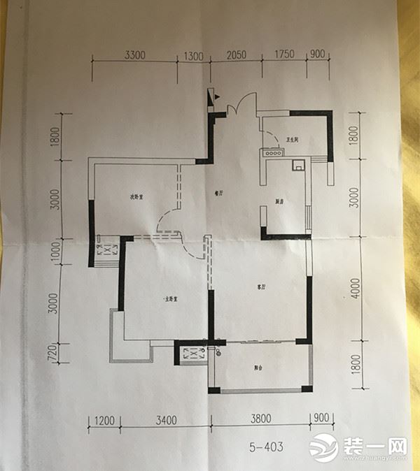 欧式风格两居室户型图