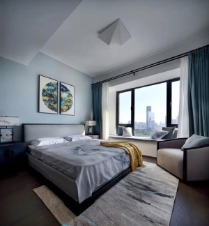 190平米中式风格三居室卧室装修效果图