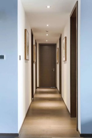 190平米中式风格三居室过道装修效果图