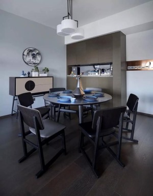 190平米中式风格三居室餐厅装修效果图