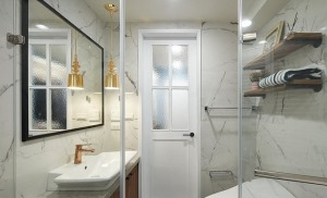 160平米美式风格三居室装修效果图卫生间