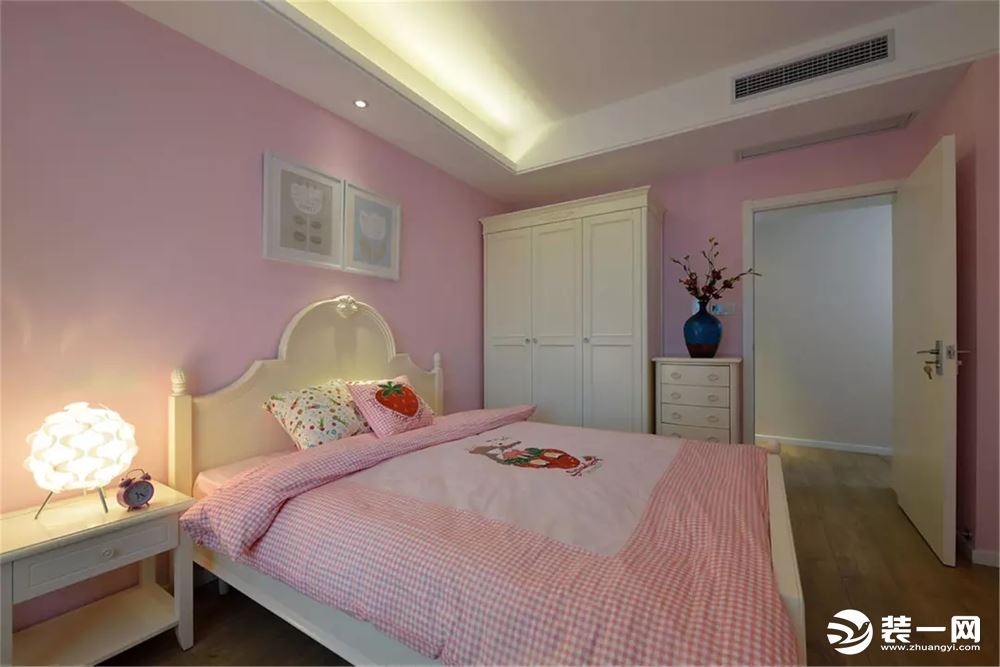 175平米三室两厅两卫现代简约风格女孩儿童房卧室装修实景图