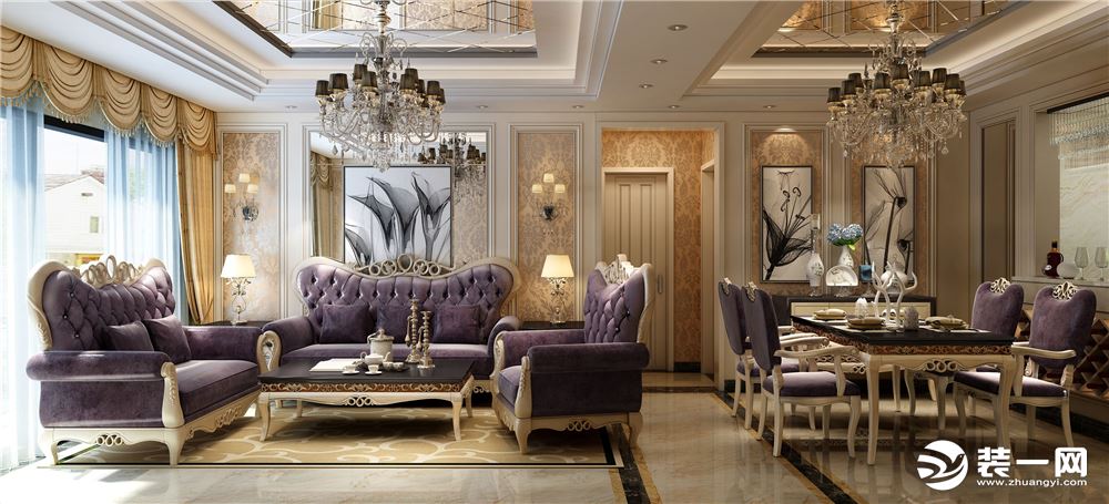 新古典家具客厅装饰设计效果图片