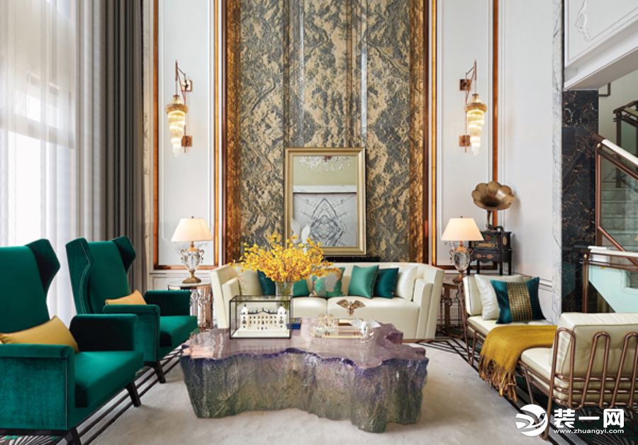 现代主义新古典家具客厅装饰设计效果图片
