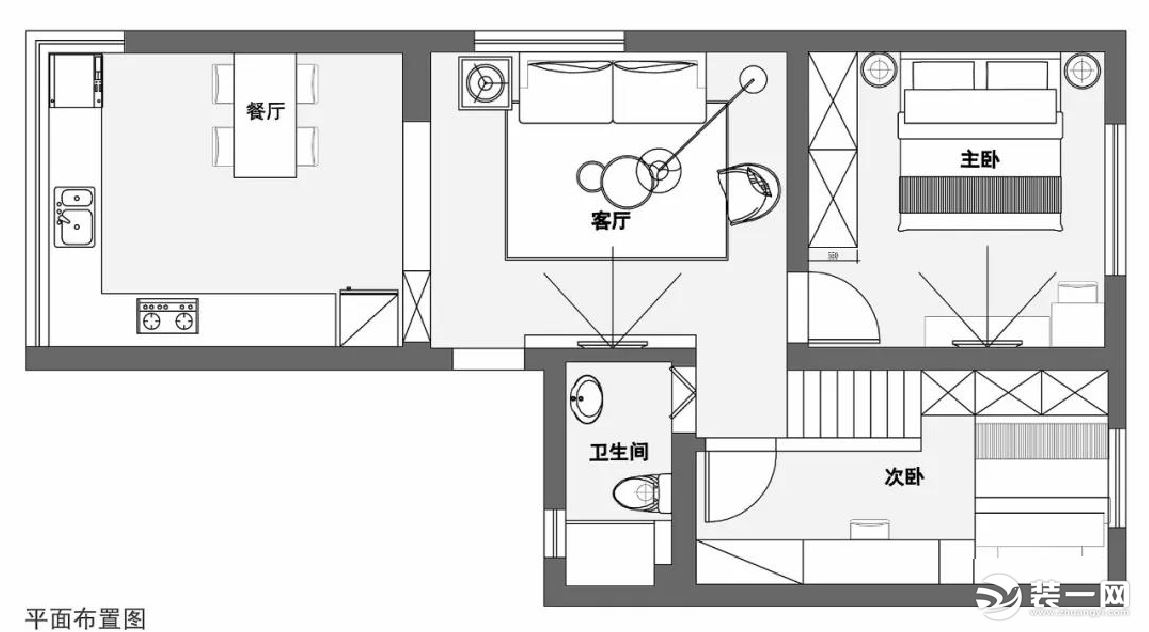 小户型公寓户型平面图展示