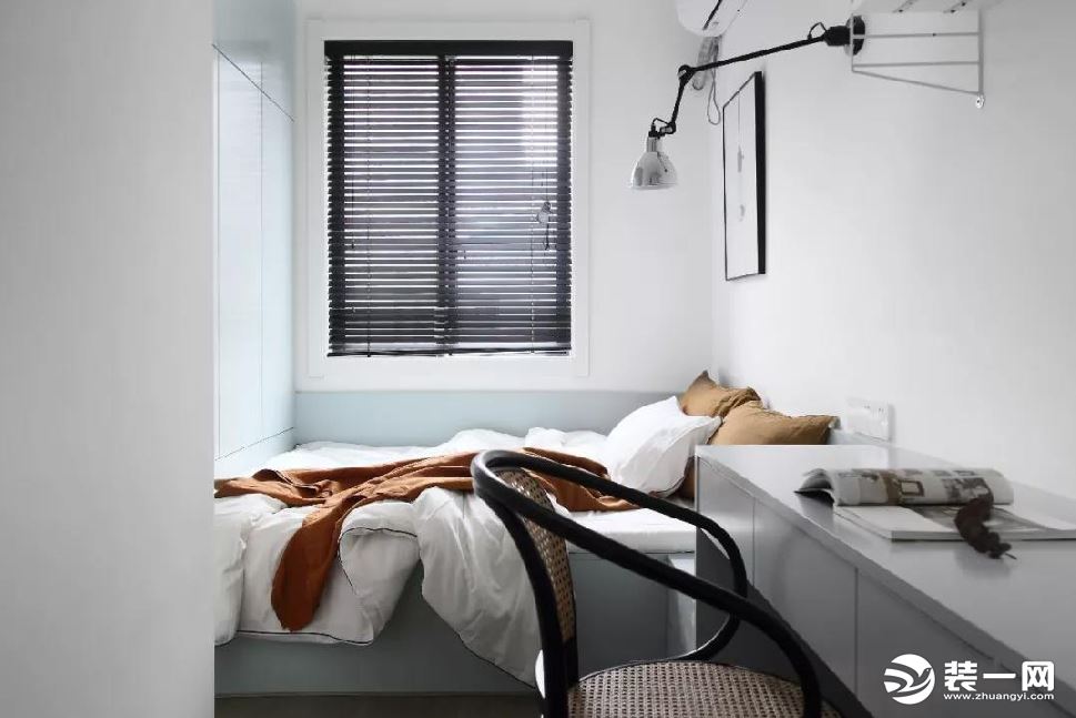 小户型公寓装修效果图次卧卧室设计展示