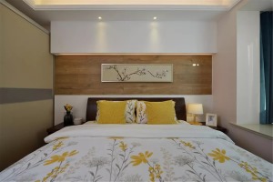 175平米三室两厅两卫现代简约风格次卧室装修实景图
