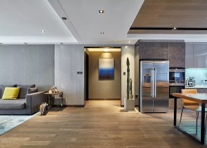 146平米四室二廳二衛現代風格客廳餐廳過道裝修效果圖