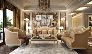 新古典家具客廳沙發裝飾設計效果圖片