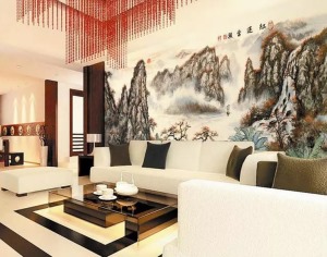 中式壁纸客厅装修效果图大全