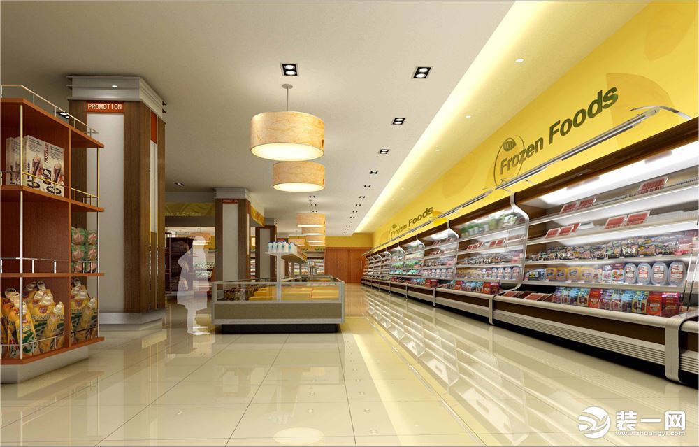 现代简约风格超市装修效果图