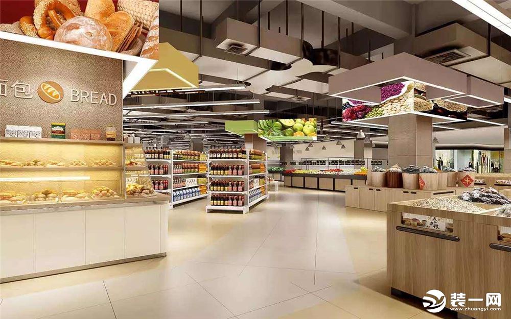 现代“生活馆”超市大厅效果图