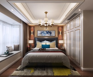 現代港式背景墻效果圖臥室背景墻對稱設計