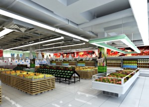 大型超市装修效果图