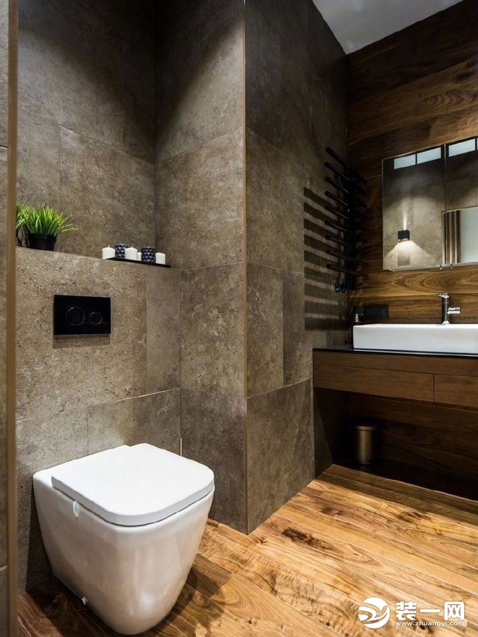浴室木纹砖装修效果图