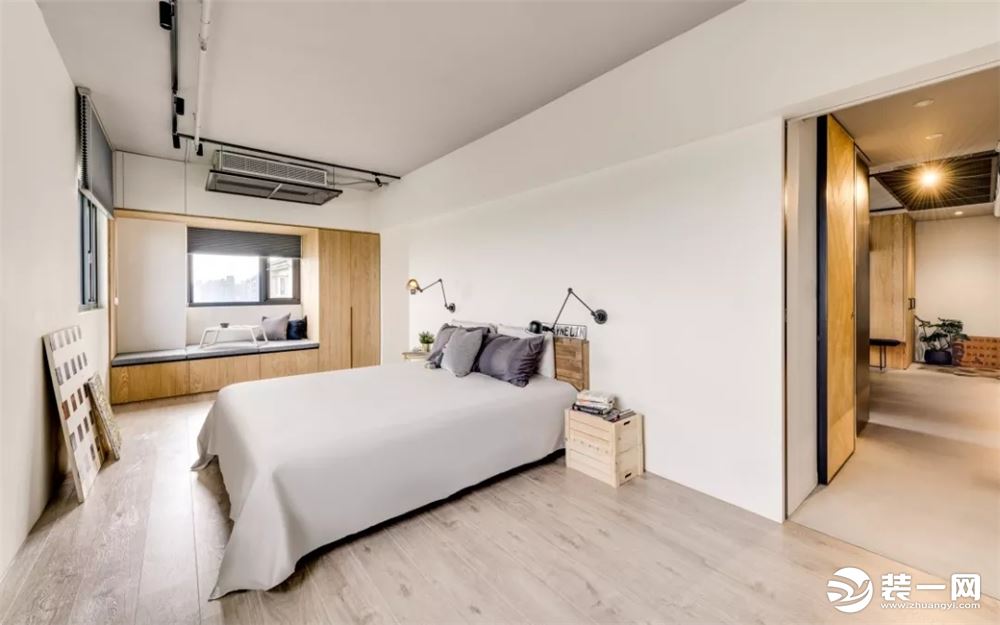 70平现代工业风格小户型一居室卧室