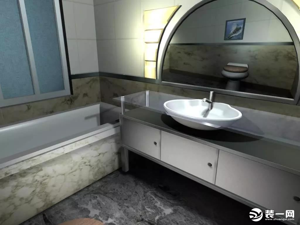 浴室台盆夹层设计效果图