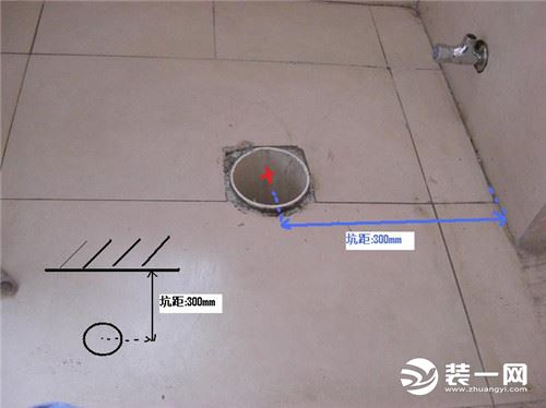 马桶最小坑距示意图