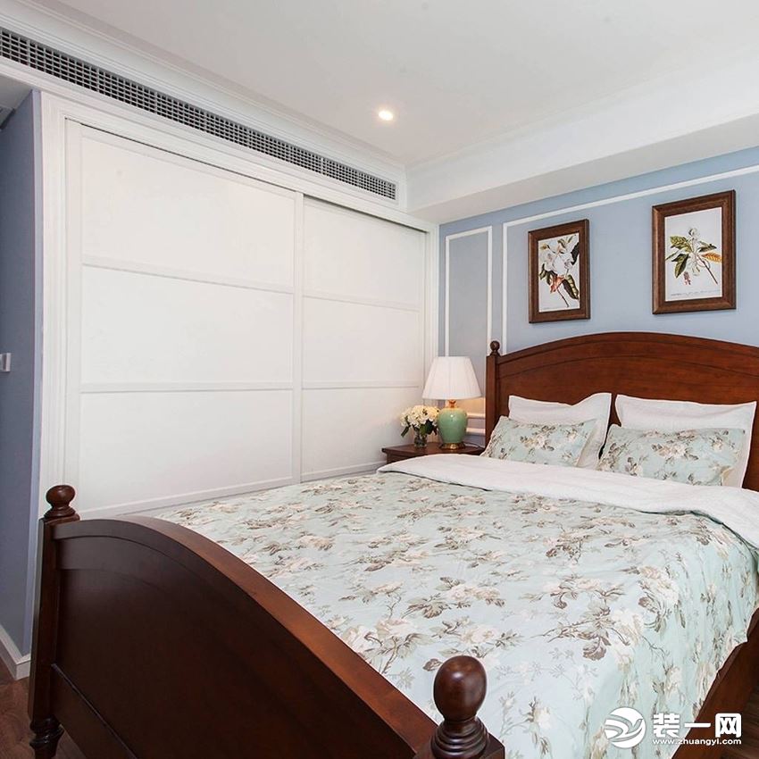 76平米复式美式风格卧室装修效果图