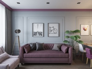 150平米新古典风格三居室客厅装修效果图