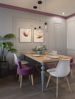 150平米新古典风格三居室餐厅装修效果图