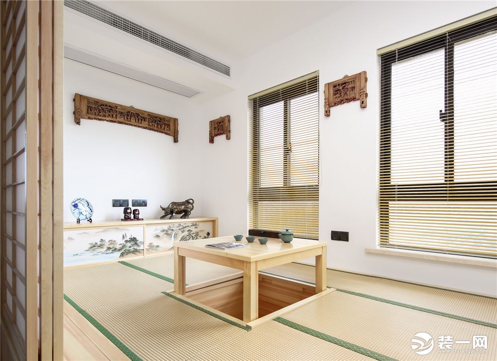 现代中式复式茶室效果图