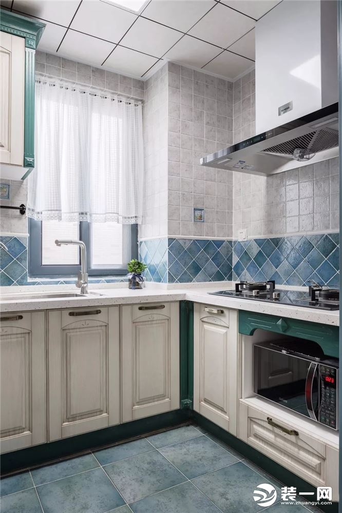 地中海风格90平米两居室厨房装修效果图