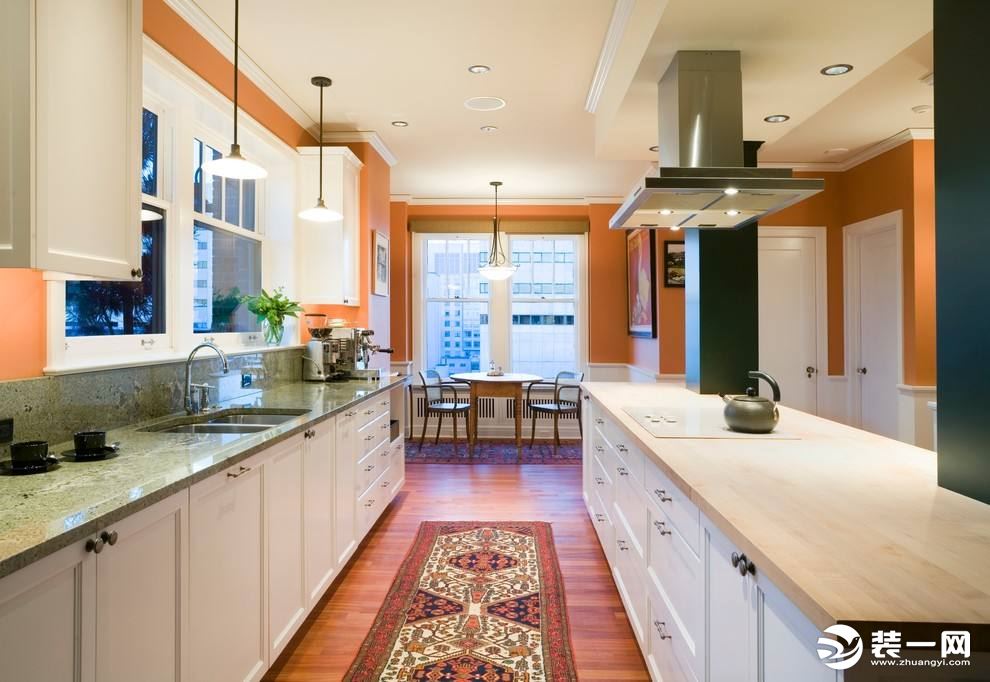 美式风格厨房铺设地毯效果图厨房地毯图片