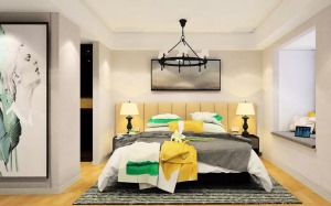 现代简约小户型主卧卧室装修效果图