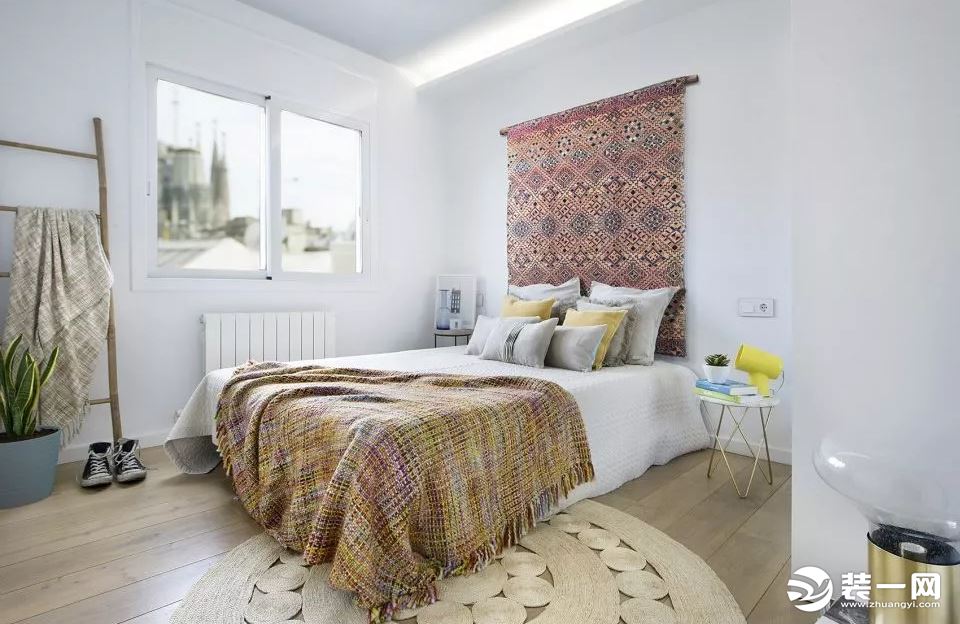 88平米北欧+地中海混搭风格主卧卧室装修效果图