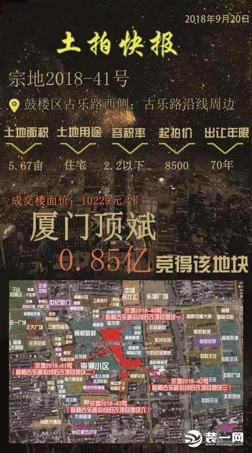 2018福州土拍消息：宗地2018-41号拍卖详情