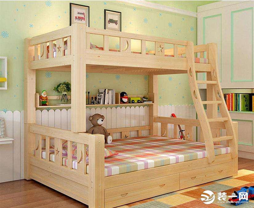 樟子松木材家具儿童床设计效果图