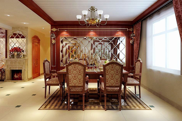 凤凰嘉园146平米欧式古典风格餐厅装修案例