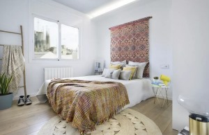 88平米北欧+地中海混搭风格主卧卧室装修效果图