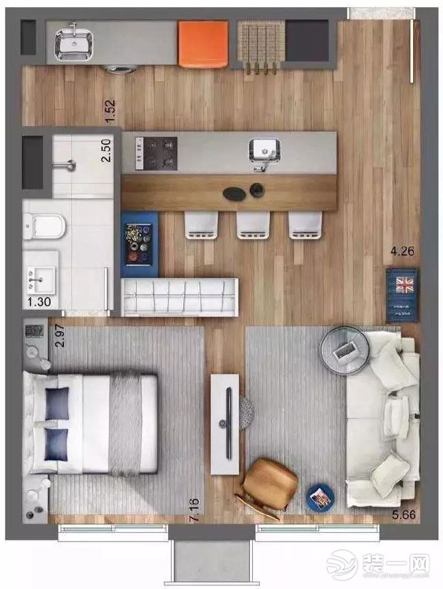 单身公寓设计图