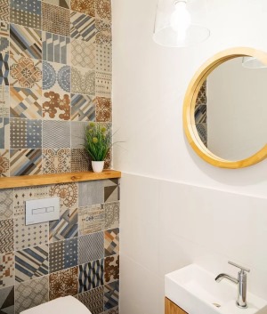 123平米二居室卫生间设计北欧装修风格图片