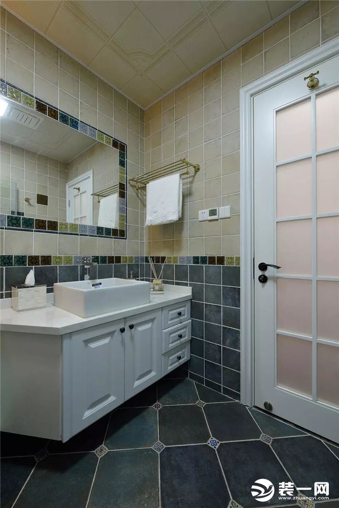 100平米二室二厅美式风格浴室卫生间装修效果图