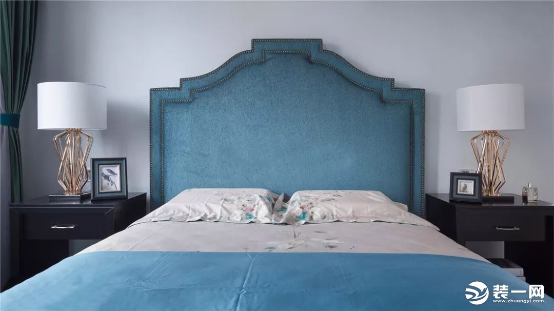 轻奢风124平美式风格三居室卧室装修效果图