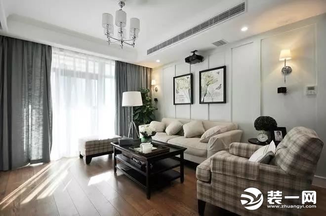 108平米三居室装修案例客厅沙发装饰效果