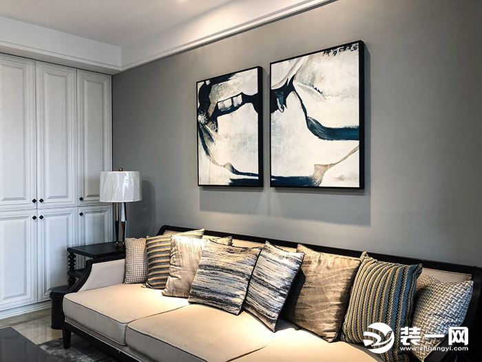 166平米混搭风格装修案例客厅沙发背景墙装饰效果